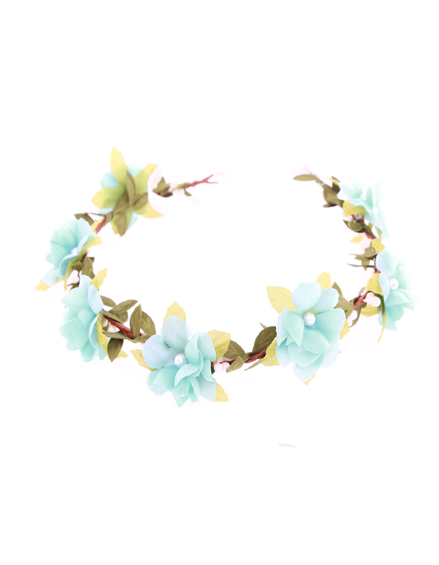 Lola Floral Crown in Blue